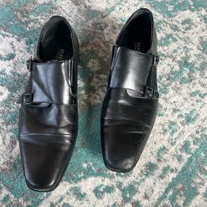 MENS REACTION KENNETH COLE BLACK DRESS SHOES (BOX INCLUDED) SIZE 12